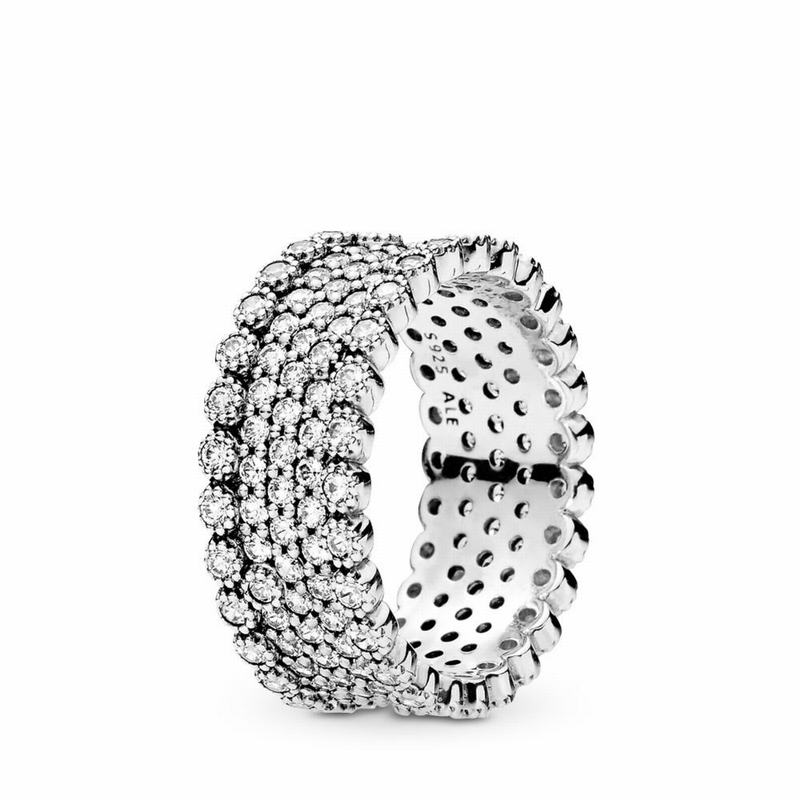 Pandora Lavish Sparkle Stackable Ring Silver Egypt OA3067412